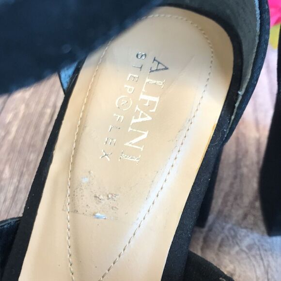 ALFANI Elianaa Black Suede Step 'N Flex Suede Dress Sandals 9M - Picture 7 of 8
